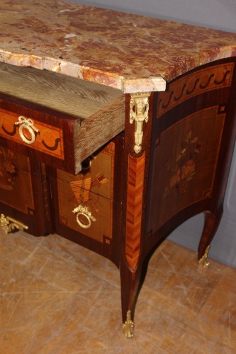 Napoléon III - Commode en marqueterie fin 19e