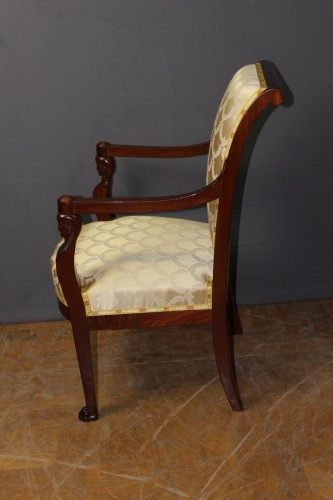 Sièges Fauteuil & Bergère - Fauteuil Empire Retour d'Egypte en acajou