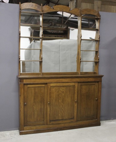 Art Nouveau bar with oak glass cabinet, circa 1900 - Furniture Style Art nouveau