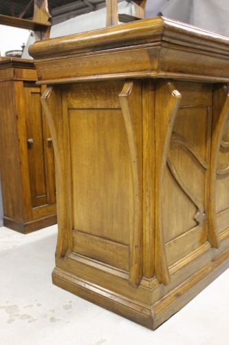 Art nouveau - Art Nouveau bar with oak glass cabinet, circa 1900