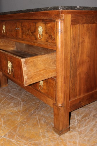 Commode en noyer XIX - Restauration - Charles X