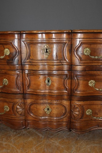 Furniture  - Walnut crossbow chest of drawers, Provence 18th century