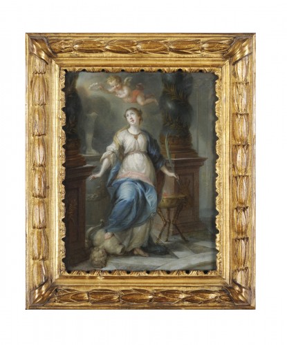 Portrait of Louis XIV in coronation costume, French school of the 18th cent  - Ref.91243