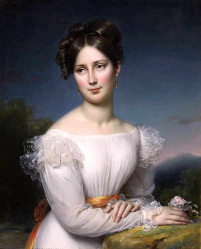 Paulin-Guérin (1783-1855) Portrait de Mademoiselle Mante de la Comédie Française - Tableaux et dessins Style Restauration - Charles X