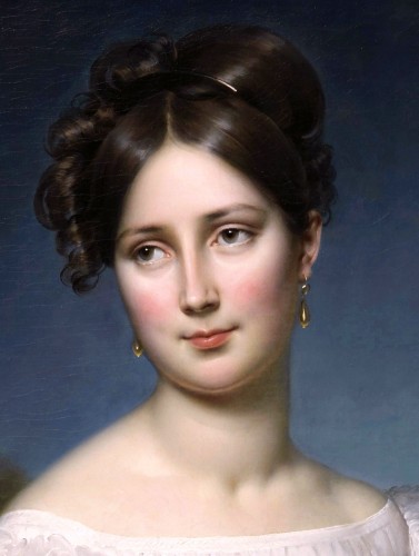 Tableaux et dessins  - Paulin-Guérin (1783-1855) Portrait de Mademoiselle Mante de la Comédie Française