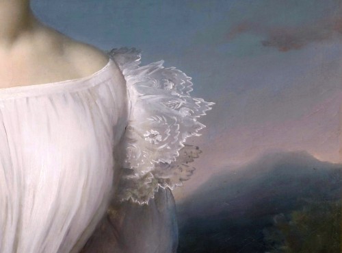 Paulin-Guérin (1783-1855) Portrait de Mademoiselle Mante de la Comédie Française - Restauration - Charles X