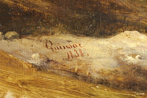 Tableaux et dessins Tableaux XIXe siècle - Charles Quinsac (1811-1879) La Procession des Rogations à Fronsac près de Libourne