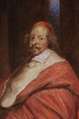 Tableaux et dessins Tableaux XVIIe siècle - Ecole Française vers 1645 - Portrait du cardinal Mazarin