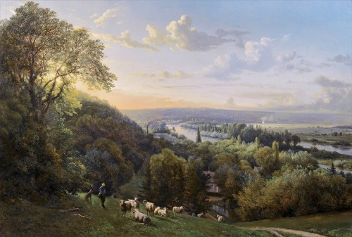 Charles-Joseph Kuwasseg (1802-1877) Les coteaux de la Seine en