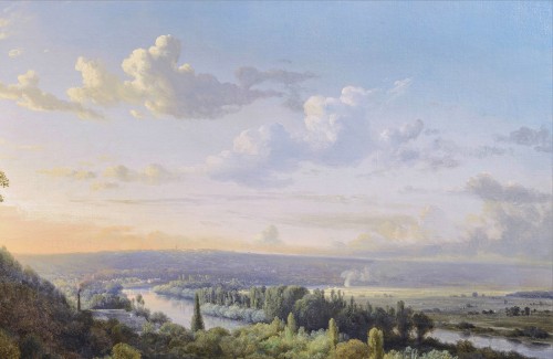 Charles-Joseph Kuwasseg (1802-1877) Les coteaux de la Seine en - Napoléon III