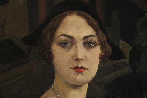 XXe siècle - Paul-Albert Laurens (1870-1934) La Robe d’argent, portrait d’Hélène Kauffmann