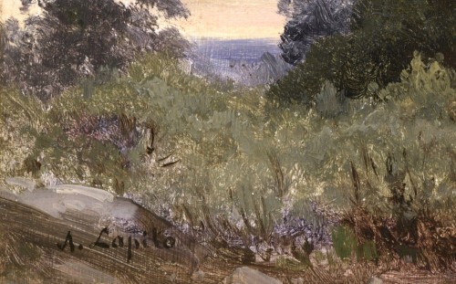 Louis-Auguste Lapito (1803-1874) Le peintre en forêt de Fontainebleau - Galerie de Frise