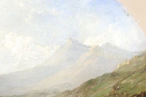 Ecole anglaise vers 1850 - Le mont Snowdon vu de Capel Curig - Galerie de Frise