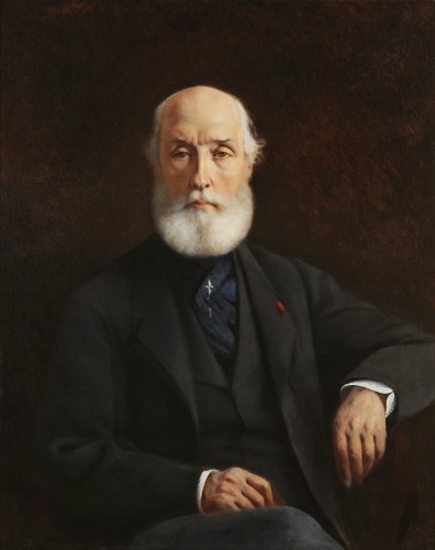 Portrait de Robert Duflos de Saint-Amand (1812-1894) Consul de France - Tableaux et dessins Style Napoléon III