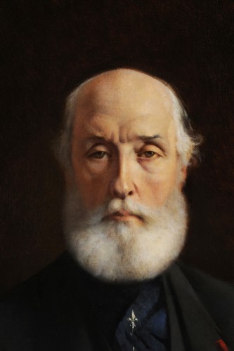 Tableaux et dessins Tableaux XIXe siècle - Portrait de Robert Duflos de Saint-Amand (1812-1894) Consul de France