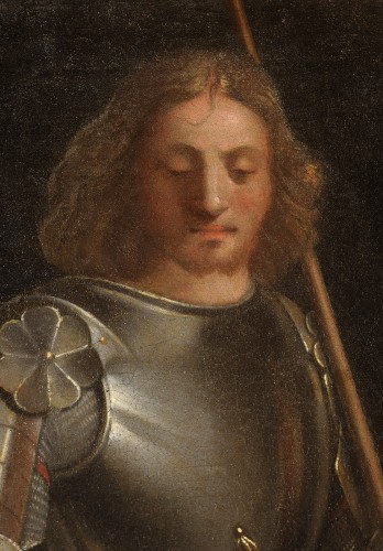 Etude d’homme en armure, L’imitateur de Giorgione (France ou Italie, début du XVIIe siècle) - Tableaux et dessins Style Louis XIII