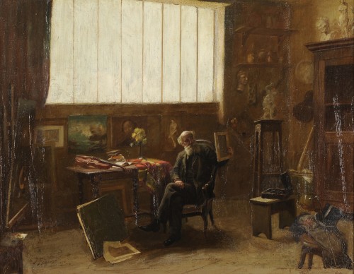 Jules André Faucon (1870-1917) La visite du collectionneur à l’atelier