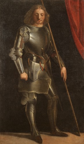 Giorgione's imitator early 17th century - Portrait of a man in armor