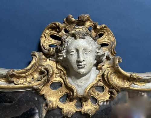 Mirror with the effigy of Diana the Huntress, Paris, Régence period - French Regence
