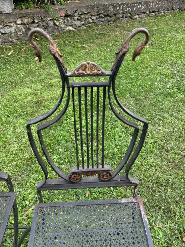 Wrought iron and bronze garden furniture - Architectural & Garden Style Napoléon III