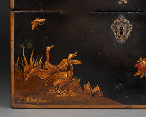 Coffret à système en vernis martin, Paris vers 1730-1750 - Mobilier Style Louis XV