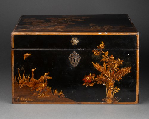 Coffret à système en vernis martin, Paris vers 1730-1750 - Louis XV