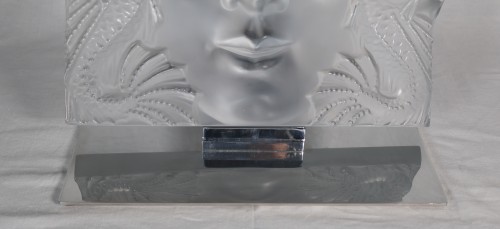 Lalique France - Motif décoratif "Fontaine Poissons" ou "Masque femme" - Galerie Lauretta