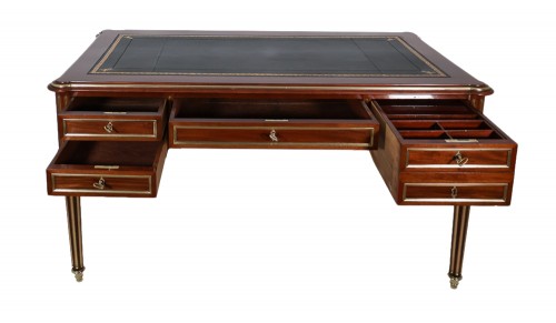 Mobilier Bureau et Secrétaire - Bureau plat à tirettes époque Napoléon III