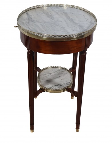 Antiquités - Table bouillotte en acajou époque Louis XVI