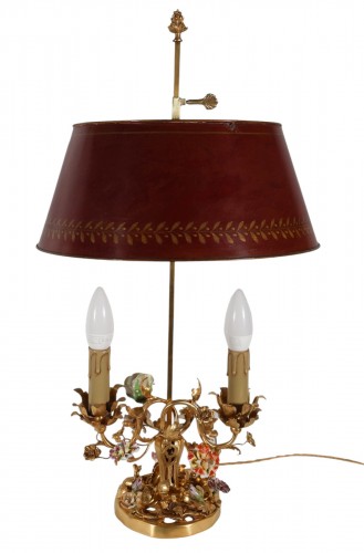 Lampe bouillotte en bronze doré fin XIXe siècle