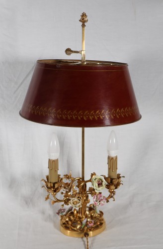 Lampe bouillotte en bronze doré fin XIXe siècle - Napoléon III