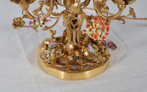 Napoléon III - Lampe bouillotte en bronze doré fin XIXe siècle