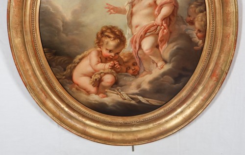 L’enfant Jésus, École française du 19e siècle d'après François Boucher - Tableaux et dessins Style 