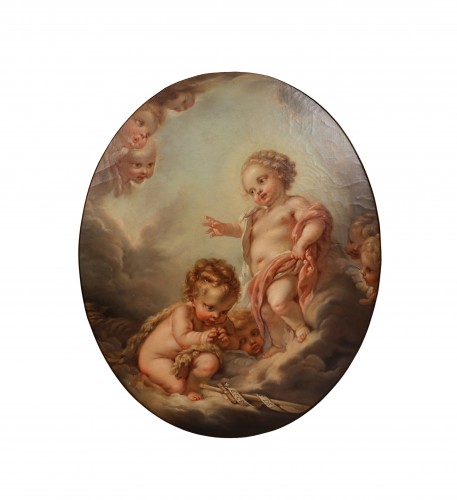 L’enfant Jésus, École française du 19e siècle d'après François Boucher - Galerie Lauretta