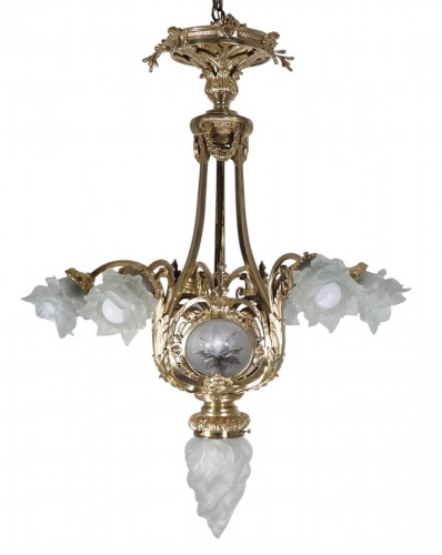 Lustre en bronze doré A Delafontaine époque Napoléon III