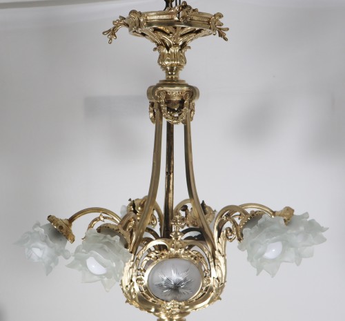 Luminaires Lustre - Lustre en bronze doré A Delafontaine époque Napoléon III