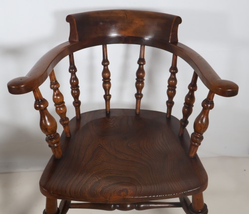 Paire de fauteuils Anglais Style Windsor époque Victorienne - Galerie Lauretta