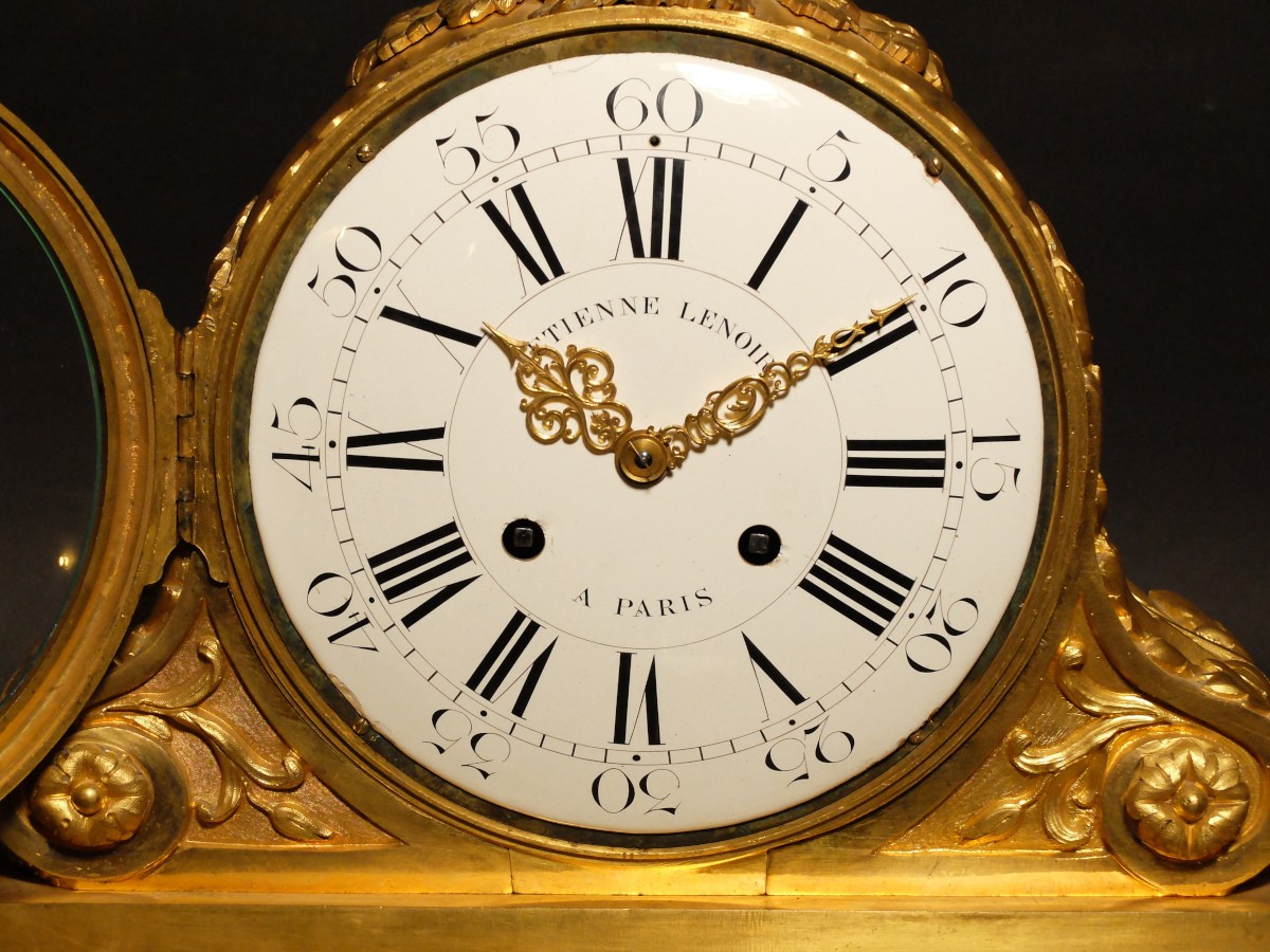 Cardboard Maker's Clock By Etienne Lenoir, Louis XVI Period - Ref.106881