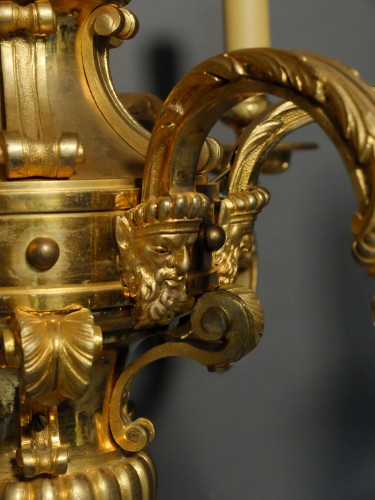 19th Century bronze Chandelier based on the André-charles Boulle model - Napoléon III