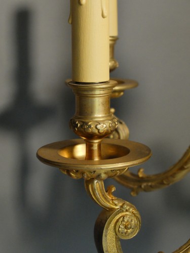 Antiquités - 19th Century bronze Chandelier based on the André-charles Boulle model