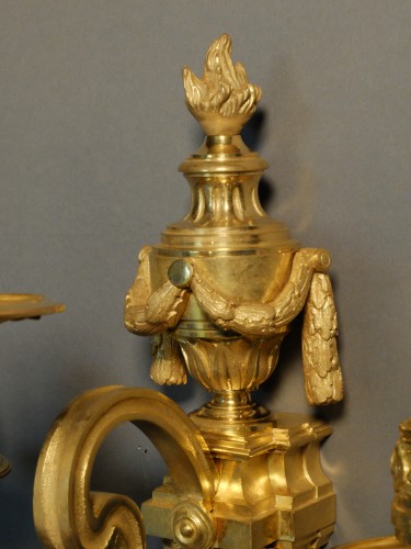 Pair of Louis XVI period ram sconces by Delafosse  - Louis XVI