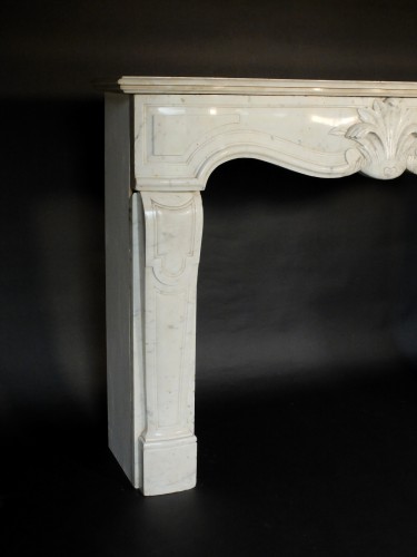 18th Century Fireplace In White Marble  - Architectural & Garden Style Louis XV