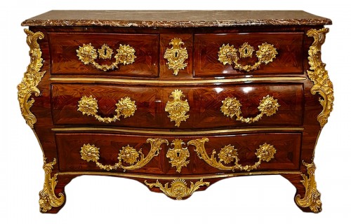 French Regence Commode with faun and lion masks by Criaerd