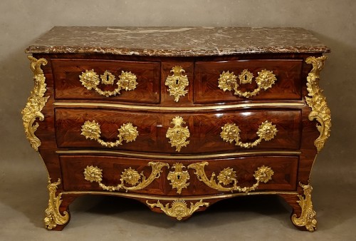 French Regence Commode with faun and lion masks by Criaerd - Furniture Style French Regence