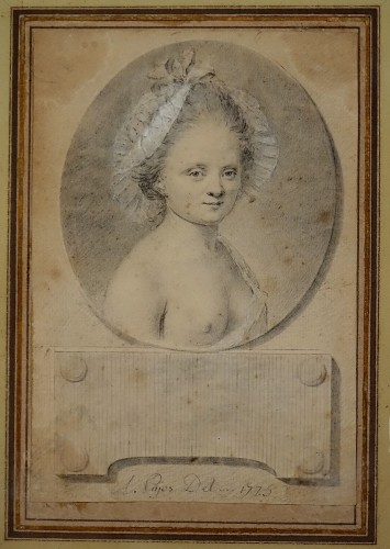 Portrait d'une jeune fille - XVIIIe par André Pujos