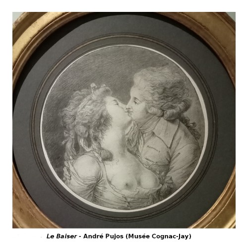 XVIIIe siècle - Portrait d'une jeune fille - Dessin du XVIIIe par André Pujos