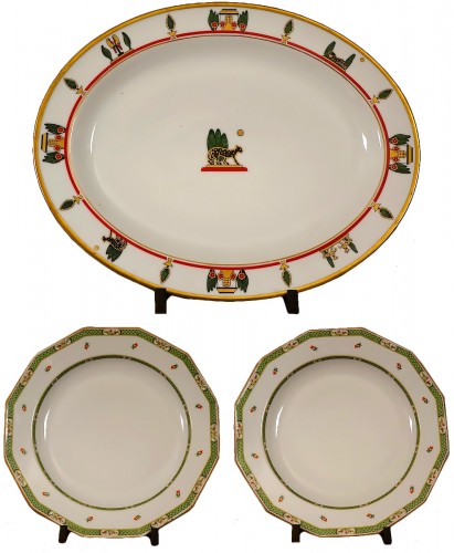 Trois plats en porcelaine de Limoges - Maisons Cartier et Lanternier