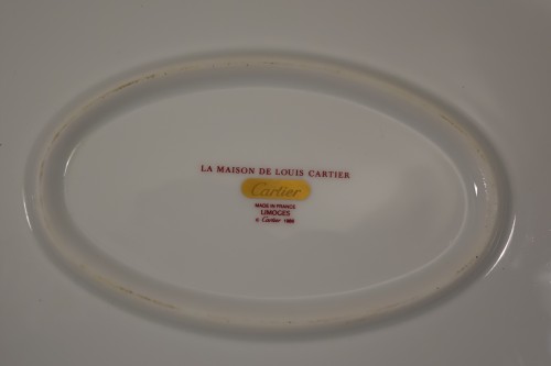 XXe siècle - Trois plats en porcelaine de Limoges - Maisons Cartier et Lanternier