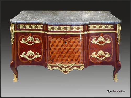 Mobilier Commode - Commode attribuée à J.F OEBEN d'époque Transition