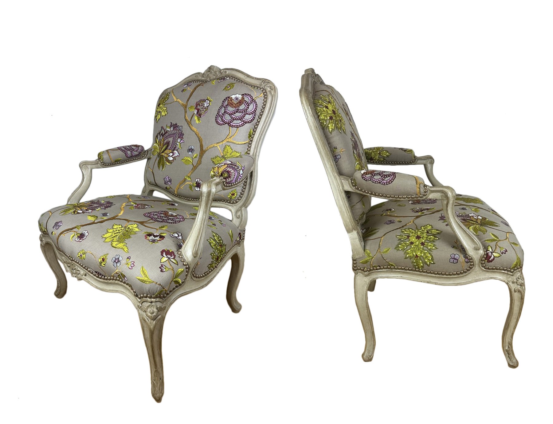 omverwerping koper begin A Louis XV armchairs stamped C.L Burgat mid-18th Cent - Ref.102787